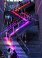 Brightly illuminated staircase