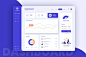  电商管理后台数据仪表盘 UI KIT套装(PSD) 