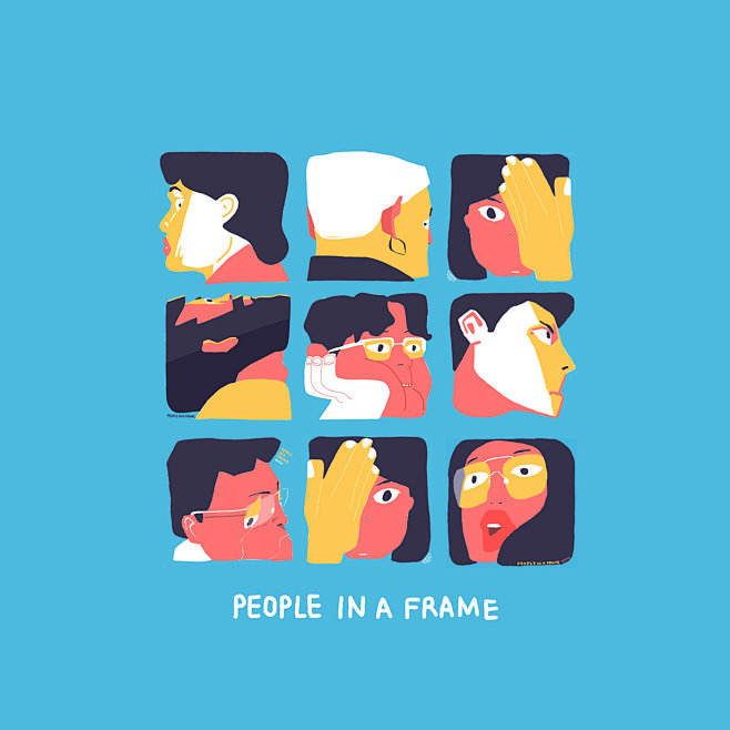 people in a frame : ...