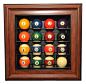 Cabinet Style 16 Pool Ball Display, Brown from ManCaveGiant.com:
