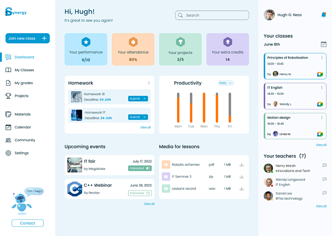 Student Dashboard 任务计划