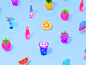 Summer Vibes cute fruits icecream summer cg octane 3d cinema4d