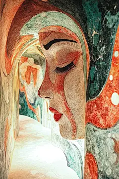 沉睡数千年，一醒惊天下 岩彩壁画艺术空间 - 小红书