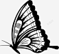 手绘飞舞蝴蝶黑色高清素材 免费下载 页面网页 平面电商 创意素材 png素材