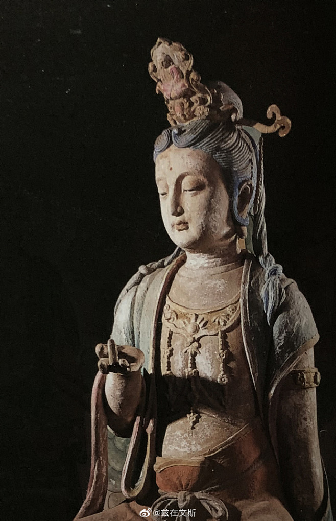 精美的晋中绵山彩塑：1.宋代·观自在菩萨。2.明代·观世音菩萨。3.宋代