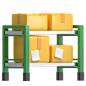 Package Rack 3D Icon