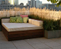 Inspiration for a medium sized contemporary roof partial sun garden in Chicago with decking.
