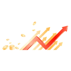 【米图网-52mitu.com】金币 钱币 箭头 上升 货币 股票 股市 金融 理财 业绩 商务 科技 企业 银行 基金 增长 发展漂浮三角块