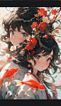梅花少女数字艺术AI-众图网