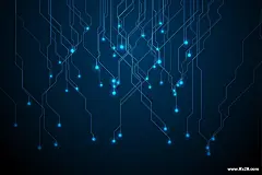 源文件 - 未来科幻感霓虹蓝电路线板背景_背景底纹_素材下载-乐分享素材网