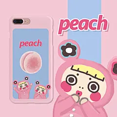 papa制造局原创新品女性卡通可爱iphone8苹果6挂绳手机壳7iphoneX
