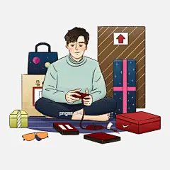 双十一淘宝男性用品球鞋礼物游戏机PNG图片大小2000x2000px 图片尺寸2.46 MB 来自PNG搜索网 pngss.com 免费免扣png素材下载！包裹#潮牌#电子#剁手#购物#购物车#滑板#卡通#卡通手绘#口红#女大学生#女性生活用品#少年#