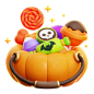 Bucket Candies  3D Icon