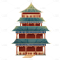 中国风贴纸-塔