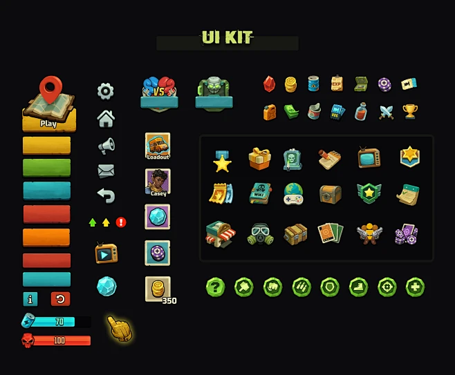 game design game ui UI/UX Game Art gameart 2д game mobile design-花瓣网