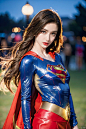  ,(best quality, masterpiece, colorful, dynamic angle, highest detailed)(Supergirl),upper body photo,fashion photography of cute blonde long hair girl (Supergirl),dressing high detailed Supergirl suit (high resolution textures),in dynamic pose,bokeh,(intr