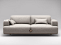 Upholstered 2 seater fabric sofa Duffle Collection by Bosc | design Jean Louis Iratzoki: 