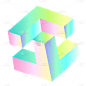 3D-渐变立体几何贴纸SVG-8