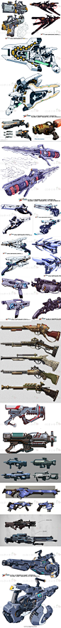 精选游戏科幻武器 射击类游戏枪支照片素材集 设定 原画图 3232