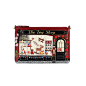  Vendula Toy Shop Pouch Bag : This clever and so cute pouch bag can be used in 3 ways: as a make-up bag thanks to a washable lining or you can put on the strap and it becomes a lovely crossbody bag. Remove its strap and it changes