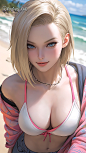 #おっぱい (M08A1,2) Android 18 - namakxin的插画
