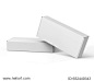 two blank 3d rendering roll end tuck top boxes, isolated white background