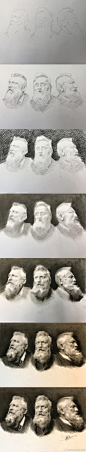 最近把雕塑的东西揉到素描里，想整理一套完整的教学思路，例如：从大型到小型，大关系到小关系的清晰的理论。素描步骤如下，敬请各位指正。@非常素描 @素描速写教程 @素描速写入门 @贺羽 老师 @尤勇画画 @正统素描仲明亮 @谢军717 @巨明艺考吕峥峥 @赵东方油画 @CAFA徐超  @赵延斌ZhaoYanbin@朱春华是 ​​​​...展开全文c