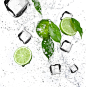 冰块飞溅的水花与柠檬 图片素材(编号:20130820080239)-花草树木-生物世界-图片素材 - 淘图网 taopic.com