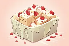 甜点原味炒酸奶元素插画