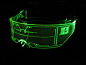 The original Illuminated Cyber goth visor Citadel Neon Green image 2