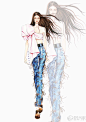 【新提醒】嬛朱君水彩手绘 - 服装画/服装设计手稿 - 穿针引线服装论坛