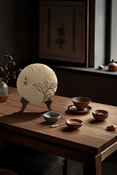 咔神-深色熟茶茶饼-中式复古风17