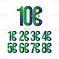 100 Th Anniversary Set Celebration Vector Template