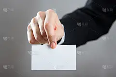 白色,手,拿着,名片,空白的,办公室,贺卡,水平画幅,白人,男商人