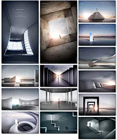 商业灰色虚拟空间建筑电影场景企业文化摄影PSD海报设计模板素材-淘宝网