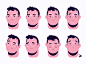 Faces angry sad happy character design facial expressions charachter heads head boy man faces face