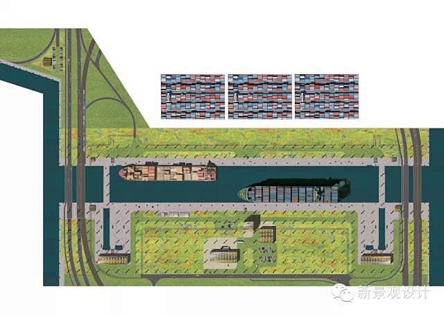 工业遗址港口景观设计平面图