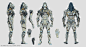 Scifi Ronin , Fred Rambaud : Concepts done for a Photoshop Tutorials on how to create orthographic views for a pre-existing character. <br/>Blog Article: <br/><a class="text-meta meta-link" rel="nofollow" href="http