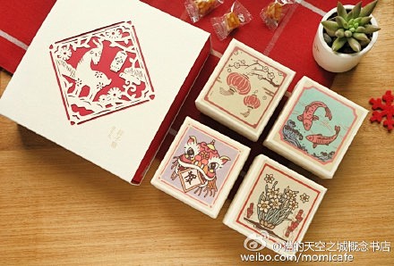 #猫空推荐#中国风的粽子糖的新年礼盒，镂...