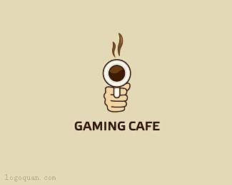 游戏咖啡馆商标 - logo设计分享 -...