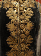 Elaborate gold embroidery on high-ranking French officer's uniform: 