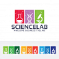科学实验，生物，化学logo标志矢量图素材