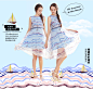 tune tune夏装新款2015印花无袖欧根纱背心裙大摆高腰A字裙连衣裙-淘宝网