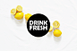 Drink Fresh | Branding : Drink Fresh is start up company opening a cafe in Jeddah. 