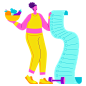 Exercise free icon 运动训练 练习 习题  计划 人拿着一盘水果