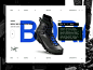 Arcteryx Bora typography layout interface website design card product ux ui shoe