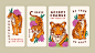 Hand drawn flat design tiger with lettering instagram story Free Vector