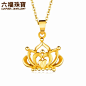六福珠宝足金吊坠美丽皇冠加冕黄金项链吊坠女款计价GDGTBP0006-tmall.com天猫