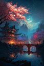 Pinterest、古风、玄幻、夜景
