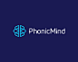 PhonicMind人工智能公司 人工智能 大脑 科技 蓝色 AI 声音 声浪 商标设计  图标 图形 标志 logo 国外 外国 国内 品牌 设计 创意 欣赏